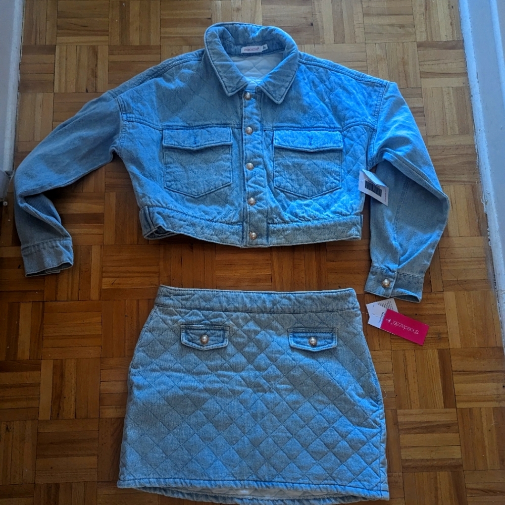 Jean jacket and matching skirt
